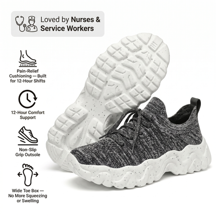 Women's Orthopedic Sock Sneakers for Heel & Plantar Fasciitis - All-Day Support