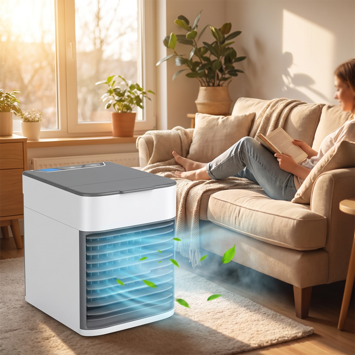Quiet Portable Home Aircon in use in a living room