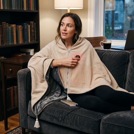 Heated Shawl Blanket - Off-White lifestyle