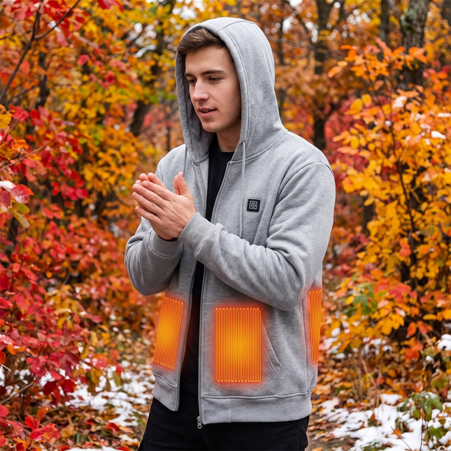 Heated Hoodie - Grey lifestyle