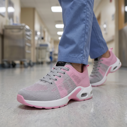 12-Hour Shift Sneakers - Pink/Gray lifestyle
