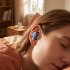 Noise Cancelling Ear Plugs Blue lifestyle