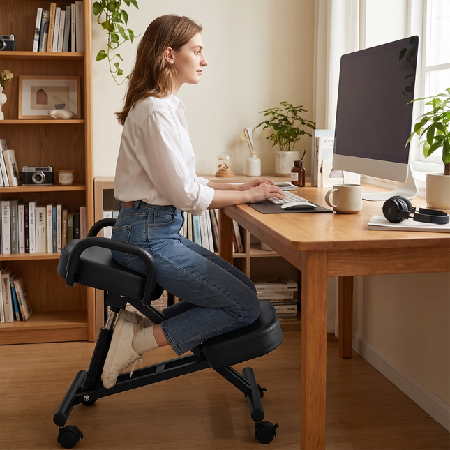 Kneeling Office Chair with Armrest lifestyle