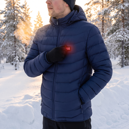 Heated Outdoor Jacket Navy lifestyle