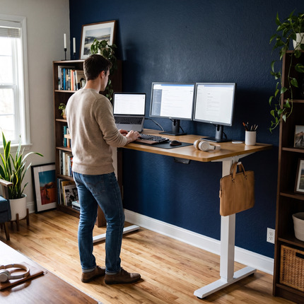 Electric Adjustable Standing Desk Nature lifestyle
