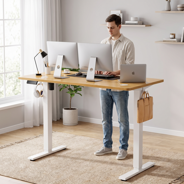 Electric Adjustable Standing Desk Nature lifestyle v2