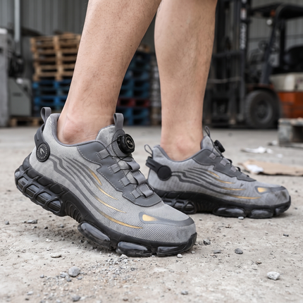 Healthy & Protective Steel Toe Sneakers - Gray lifestyle
