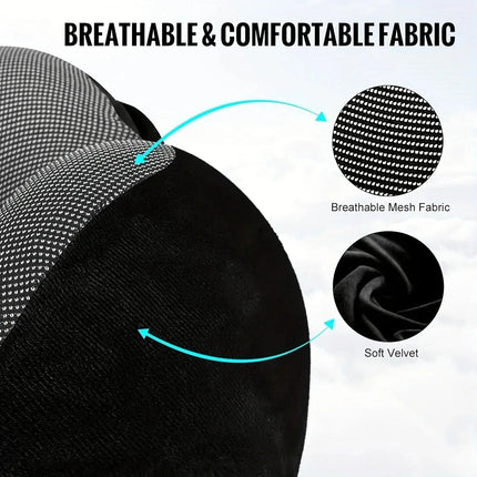 Hooded Memory Foam Travel Pillow - U Shaped Neck Pillow, Airplane, Car