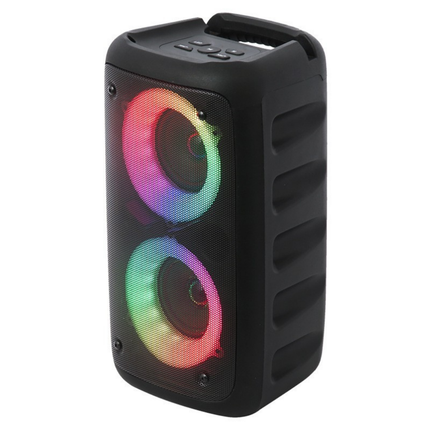Karaoke Machine Speaker - Dual Wireless Mics, LED Lights, Bluetooth 5.2