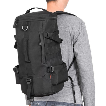 Fishing Tackle Backpack - Tackle Box Organizer with Rod Holders, Black