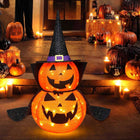 Giant Lighted Pumpkins - 3 ft Collapsible, 176-LED Halloween Yard Decor