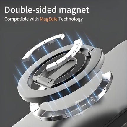 Magnetic Phone Ring - Double Sided MagSafe Compatible Grip, Phone Stand