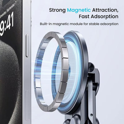 Magnetic Tripod Holder for Phone, Tablet, Computer - Foldable Selfie Stick