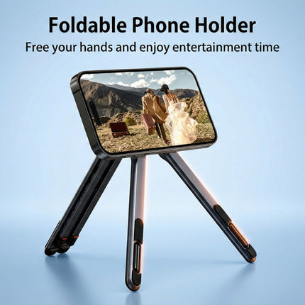 Magnetic Tripod Holder for Phone, Tablet, Computer - Foldable Selfie Stick