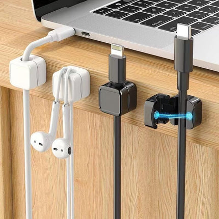 Magnetic Cable Clips - 3 Pack Adhesive Cord Organizer for Desk, Wall