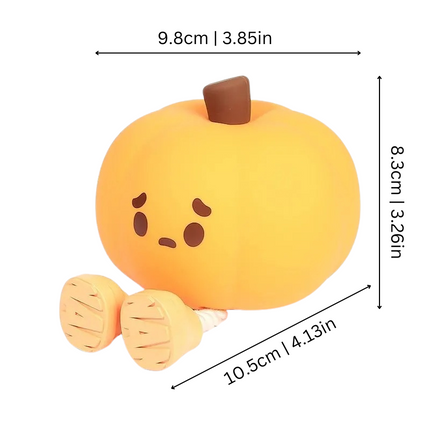 Pumpkin Night Light - Kids Touch Control Silicone Lamp, Rechargeable