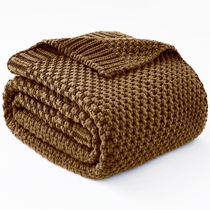 Cozy Comfort Knitted Weighted Blanket - Breathable Cooling Microfiber