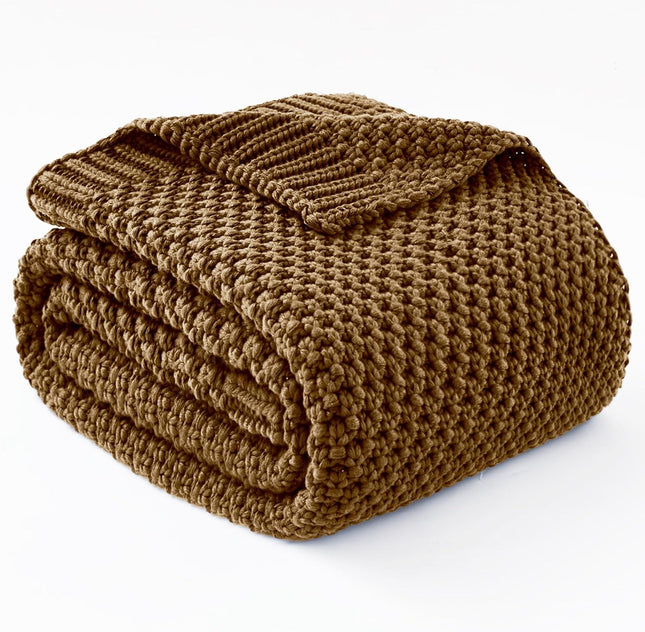 Cozy Comfort Knitted Weighted Blanket - Breathable Cooling Microfiber