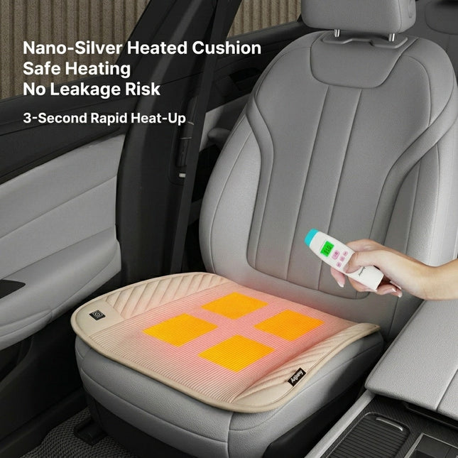 Heated Car Seat Cushion - 12V, 3-Second Heat, Universal Car Fit