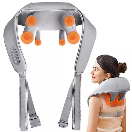 Neck & Shoulder Massager - Heated Deep-Tissue Kneading, Hands-Free Fit