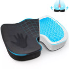 Gel & Memory Foam Coccyx Seat Cushion - Cooling, Non-Slip, Contoured