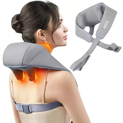 Neck & Shoulder Massager - Heated Deep-Tissue Kneading, Hands-Free Fit