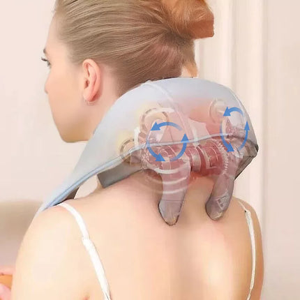 Neck & Shoulder Massager - Heated Deep-Tissue Kneading, Hands-Free Fit