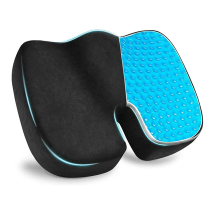 Gel & Memory Foam Coccyx Seat Cushion - Cooling, Non-Slip, Contoured