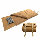3-Season Flannel Sleeping Bag - Waterproof, Pillow, Warm Envelope Design