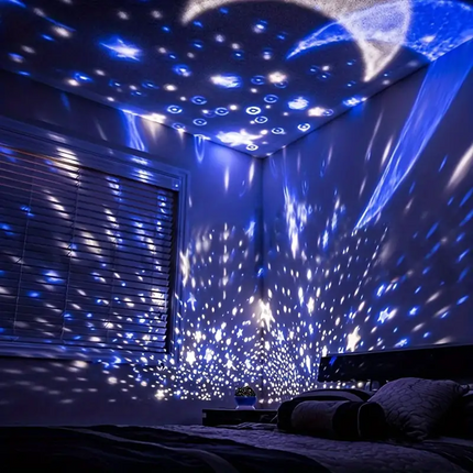 Star Projector Night Light - Rechargeable Kids Starry Sky Lamp, Music