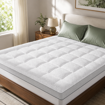 Comfort Cloud Mattress Topper - Bamboo, Pillow Top, Breathable Comfort